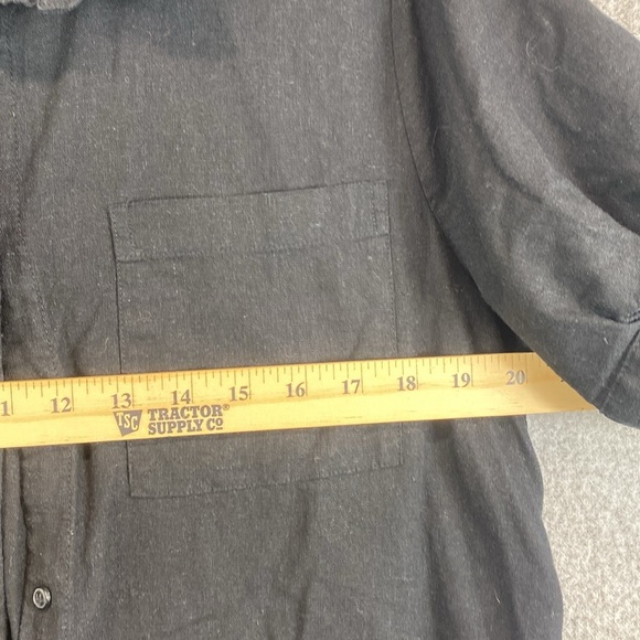 Old Navy linen button down dress L midi puffy sleeves beachy casual minimalist - Picture 2 of 10